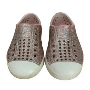 Native Jefferson Bling Glitter Slip-On Sneaker - Size 5